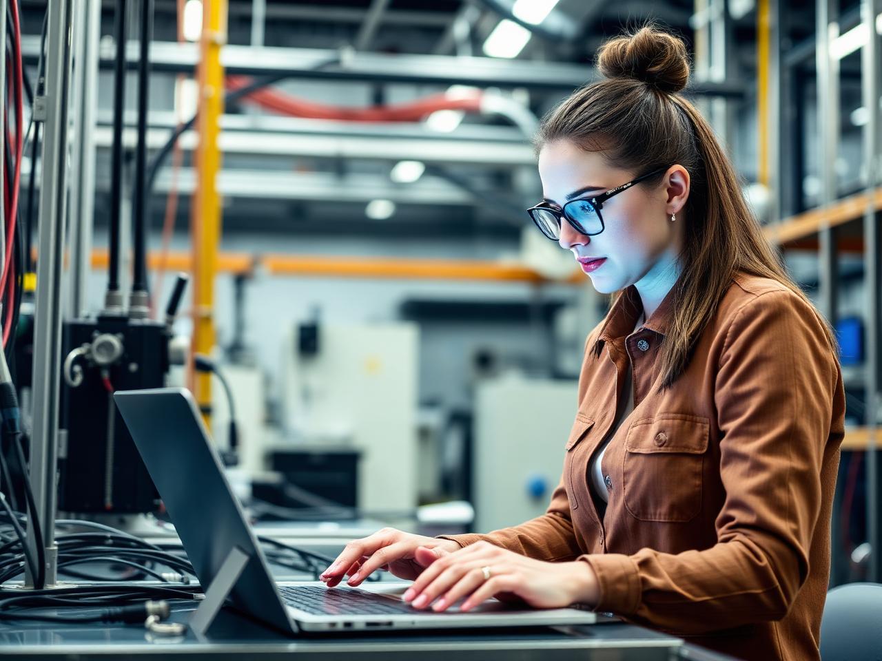 Engineer working in lab