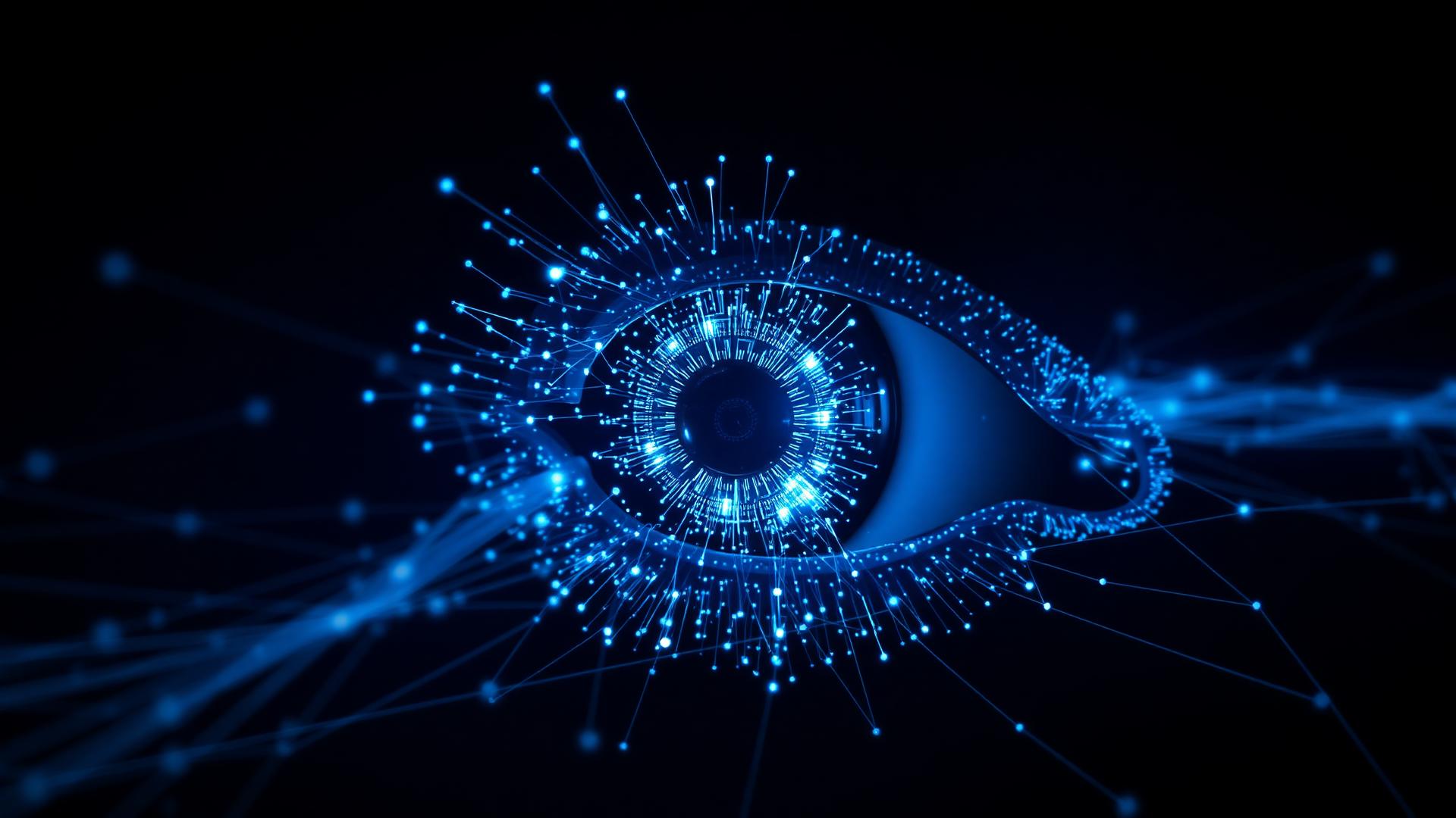 Abstract digital eye representing VTC vision